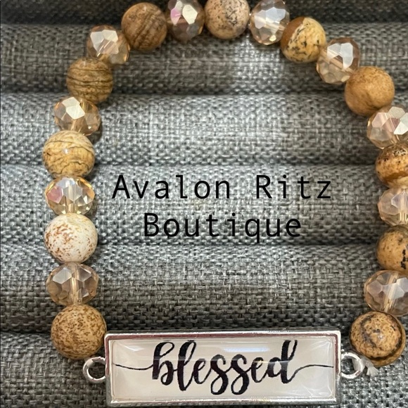 ❤️JUST IN! Madeline Beaded Stretch Bar Blessed Bracelet - Picture 2 of 2